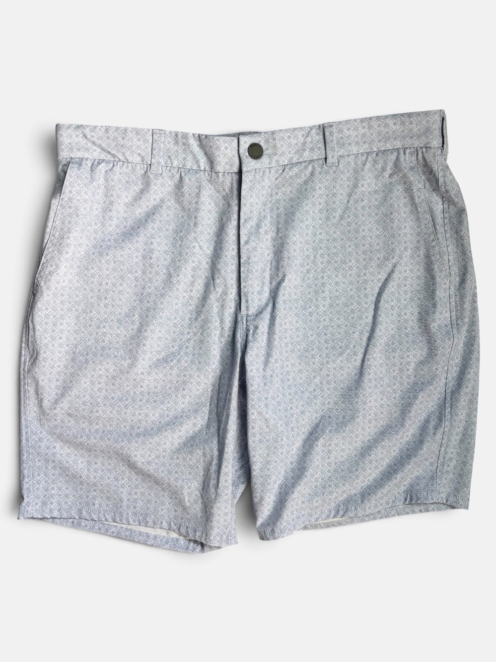 Johnnie-O Hayes Golf Shorts Mens 36 x 9 Blue Magnet Pockets Gripper Waist Preppy